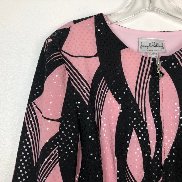 Joseph Ribkoff Pink Black Jacket - Picture 2 of 7
